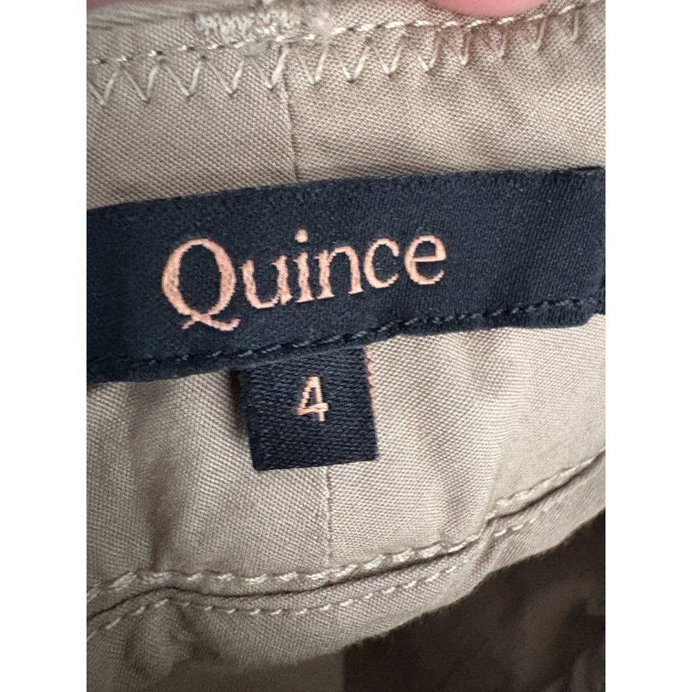 NWT Women's Quince Organic Cotton Tan Chino Shorts Size 4 - Picture 4 of 7